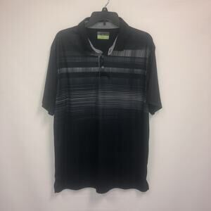 PGA Tour Button Up Adult XL Multicolor Mens Short Sleeve 100% Polyester Shirt